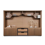 Load image into Gallery viewer, Luxury Office Cabinet, Smart File Cabinet With Four-Door, Four Shelves And Two Drawers - Brown-GCC Home Center