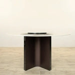 Load image into Gallery viewer, Luxury Round Sintered Stone Dining Table with Turntable