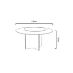 Load image into Gallery viewer, Luxury Round Sintered Stone Dining Table with Turntable