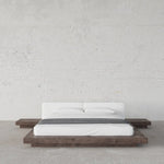 Load image into Gallery viewer, Luxury Solid Wood Japanese Platform Bed With Built-In Nightstands