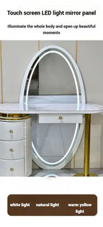 Load image into Gallery viewer, Luxury Vanity Table with Oval Full Length Mirror and Chair-GCC Home Center