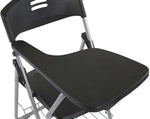 Load image into Gallery viewer, Mahmayi Kelvin S234A Folding Student Chair - Plastic Folding Chair With Writing Tablet - Foldable Chair With Polypropylene Tablet (Black) (Student Chair)