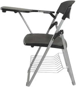 Load image into Gallery viewer, Mahmayi Kelvin S234A Folding Student Chair - Plastic Folding Chair With Writing Tablet - Foldable Chair With Polypropylene Tablet (Black) (Student Chair)