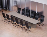 Load image into Gallery viewer, Mahmayi Modern Conference Table, Office Meeting Table, Conference Meeting Room Table - Light Concrete, 480CM