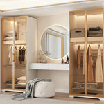 Load image into Gallery viewer, Makeup Vanity With Mirror and Pouf-GCC Home Center