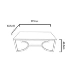 Load image into Gallery viewer, Marble Coffee Table with Chrome Gold Stainless Steel Base β Modern Faux Marble Top