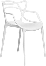 Load image into Gallery viewer, Masters Entangled Plastic Chair For Kitchen Garden Lounge Meeting Room - White-GCC Home Center