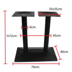 Load image into Gallery viewer, Jilphar Furniture Matte Black Coated Dual Column Base JP3023-GCC Home Center