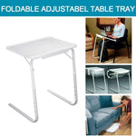 Load image into Gallery viewer, McMoLa Foldable Assembled Table TV Tray Portable Folding Snack Table - Adjustable Sofa Side Table, Bed Laptop Desk Table for Breakfast Home Use White