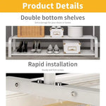 Load image into Gallery viewer, Metal Clothes Rack β Heavy Duty Hanger with Storage Shelf & Side Hooks (White)