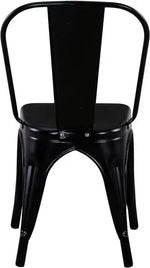 Load image into Gallery viewer, Metal Stackable Dining Chairs for Indoor, Outdoor & Kitchen Chair - Black-GCC Home Center