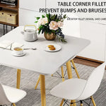 Load image into Gallery viewer, Mid-Century Modern Dining Table with Beechwood Legs and White Laminate Top-GCC Home Center