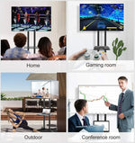 Load image into Gallery viewer, COOLBABY Mobile Rolling TV Cart with Lockable Wheels for 32-65inch LED Screen AV Carts & Stands, Tall TV Stand with Mount Height Adjustable Floor TV Stand Holds Up to 50KG Max VESA 600x400mm (Black)
