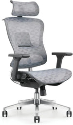 Load image into Gallery viewer, MOBILIA ErgoMesh Pro Executive Office Chair, Grey Mesh Design + CA117 Fireproof Certified, Adjustable 3D Armrests, Headrest & Multi Functional Controls, Heavy Duty Aluminium Base + 5 Years Warranty-GCC Home Center