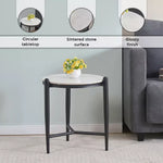 Load image into Gallery viewer, Modern 2-Seater Dining Table Set – White & Tan Brown Finish