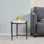 Load image into Gallery viewer, Modern 2-Seater Dining Table Set – White & Tan Brown Finish
