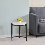 Load image into Gallery viewer, Modern 2-Seater Dining Table Set – White & Tan Brown Finish