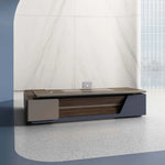 Load image into Gallery viewer, Modern And Sleek Design Executive Office Table With Elegant Finish - Brown-GCC Home Center