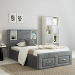 Load image into Gallery viewer, Modern Bed With Drawers And Headboard