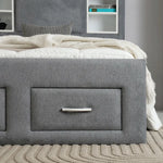 Load image into Gallery viewer, Modern Bed With Drawers And Headboard