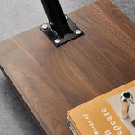 Load image into Gallery viewer, Modern C-Shaped End Table with Wheels – Walnut