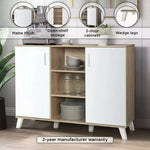 Load image into Gallery viewer, Modern Coffee Bar Cabinet, 2 Doors, Multiple Shelves, And Adjustable Shelving To Store