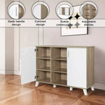 Load image into Gallery viewer, Modern Coffee Bar Cabinet, 2 Doors, Multiple Shelves, And Adjustable Shelving To Store