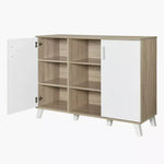 Load image into Gallery viewer, Modern Coffee Bar Cabinet, 2 Doors, Multiple Shelves, And Adjustable Shelving To Store
