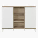 Load image into Gallery viewer, Modern Coffee Bar Cabinet, 2 Doors, Multiple Shelves, And Adjustable Shelving To Store
