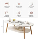 Load image into Gallery viewer, Modern Coffee Table, 2-Tier Oval Side Table (120x60cm)