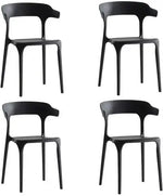 Load image into Gallery viewer, Modern Cuisine Stackable Plastic Chairs For Hotels, Negotiations, And Cafes - Black-GCC Home Center