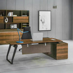 Load image into Gallery viewer, Modern Design 200 cm Executive Office Table - Brown-GCC Home Center