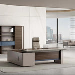 Load image into Gallery viewer, Modern Design Executive Office Table With Storage Cabinets, Office Desk - Brown-GCC Home Center