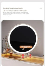 Load image into Gallery viewer, Modern Dressing Table with LED Mirror & Chair | Sleek Vanity Set for Makeup & Grooming-GCC Home Center