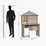 Load image into Gallery viewer, Modern Engineered Wood Study Desk with Hutch