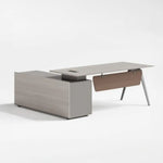 Load image into Gallery viewer, Modern Executive Office Table, Office Desk With Metal Frames And Legs - Matt White-GCC Home Center