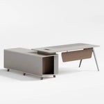 Load image into Gallery viewer, Modern Executive Office Table With Metal Frames And Legs - Light Oak-GCC Home Center