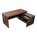 Load image into Gallery viewer, Modern Executive Office Table With Smart Wire Management - Brown & Grey-GCC Home Center