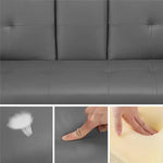 Load image into Gallery viewer, Modern Heavy Duty 3 Seater Leather Sofa bed With Arm Rest-GCC Home Center