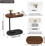 Load image into Gallery viewer, Modern Home Side Coffee Table, End Table C Shaped Table - White-GCC Home Center