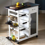 Load image into Gallery viewer, Modern Iron Kitchen Storage Trolley with Drawer, Adjustable Shelf & 2-Door Cabinet- Functional Kitchen Stand with Smart Storage