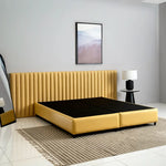 Load image into Gallery viewer, Modern King Size Bed with Mattress ā 180Ć200 cm - Solid Wood And PU