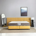 Load image into Gallery viewer, Modern King Size Bed with Mattress ā 180Ć200 cm - Solid Wood And PU