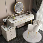 Load image into Gallery viewer, Modern LED Lighted Makeup Vanity Table Set with Chair and Storage Drawers-GCC Home Center
