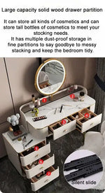 Load image into Gallery viewer, Modern LED Lighted Makeup Vanity Table Set with Chair and Storage Drawers-GCC Home Center