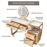 Load image into Gallery viewer, Modern Makeup Vanity Table Set with Adjustable LED Mirror & Chair-GCC Home Center