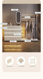 Load image into Gallery viewer, Modern Multi-Functional Dressing Table Chest Drawers, Clothes Hanger and Mirror-GCC Home Center