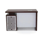 Load image into Gallery viewer, Modern Office Staff Table with 3 Lockable Drawers & Scratch-Resistant Melamine Finish - Cherry & White-GCC Home Center