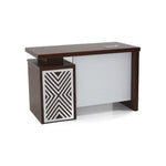 Load image into Gallery viewer, Modern Office Staff Table with 3 Lockable Drawers & Scratch-Resistant Melamine Finish - Cherry & White-GCC Home Center
