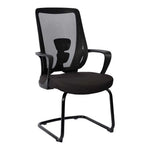 Load image into Gallery viewer, Modern Office Visitor Chair With Metal Legs - Black-GCC Home Center